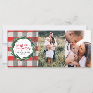 Aquarellkranz + Streifen Weihnachtsfeiertag Foto