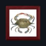 Aquarellkrebse - Grau Erinnerungskiste<br><div class="desc">"Watercolor Crab" von Emma Scarvey. Die graue Wasserfarbenkrabbe auf weißem Hintergrund.</div>