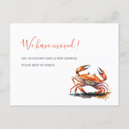Aquarellkrebse Orange Ankündigung von Zuhause Movi Postkarte