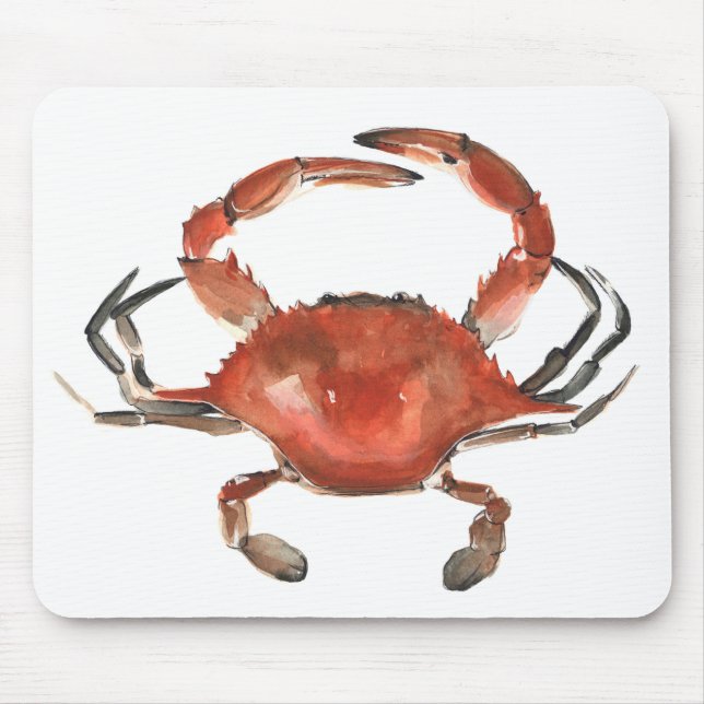 Aquarellkrebse - Rot Mousepad (Vorne)