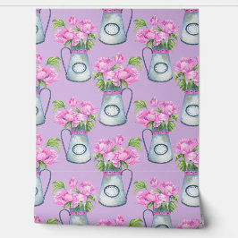 Aquarellkrüge der Blume Tapete