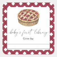 Aquarellkuchen - Babydusche Buchzeichen