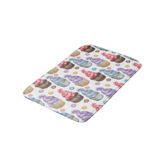 Aquarellkuchen farbig badematte