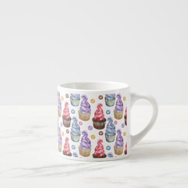 Aquarellkuchen farbig espressotasse (Rechts)