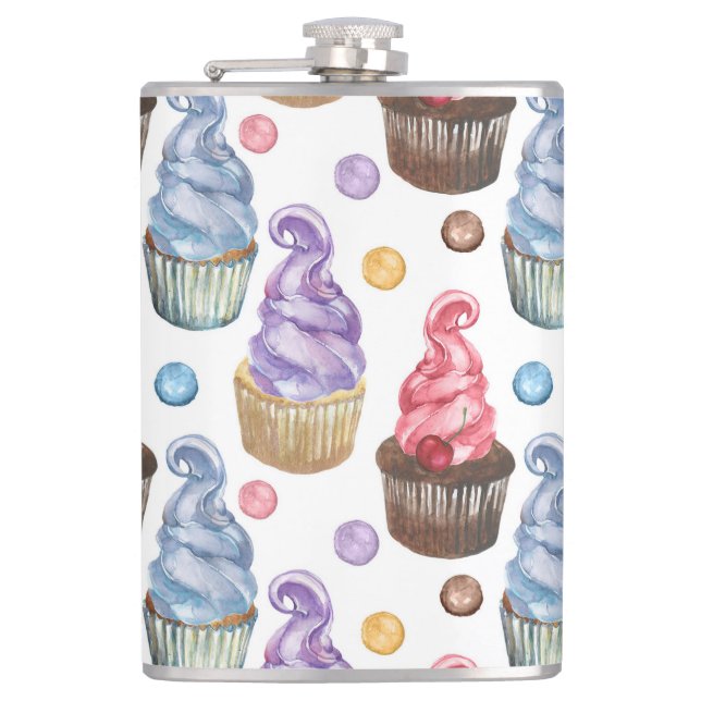 Aquarellkuchen farbig flachmann (Vorderseite)