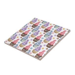 Aquarellkuchen farbig fliese