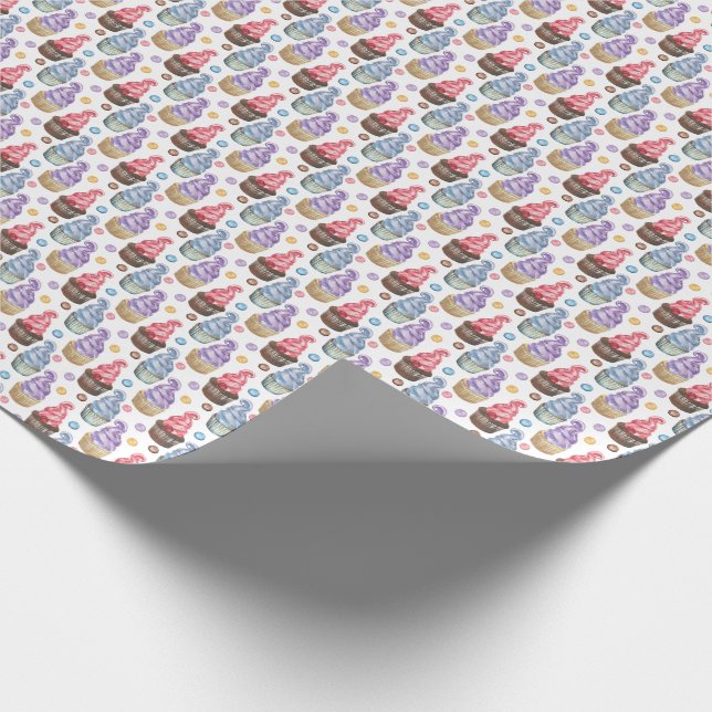 Aquarellkuchen farbig geschenkpapier (Ecke)