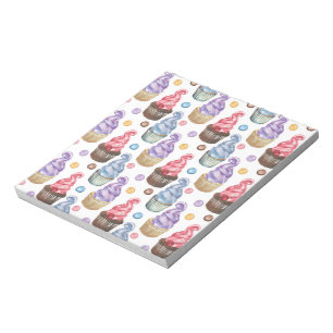 Aquarellkuchen farbig notizblock