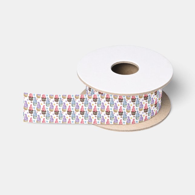 Aquarellkuchen farbig satinband (Spule)