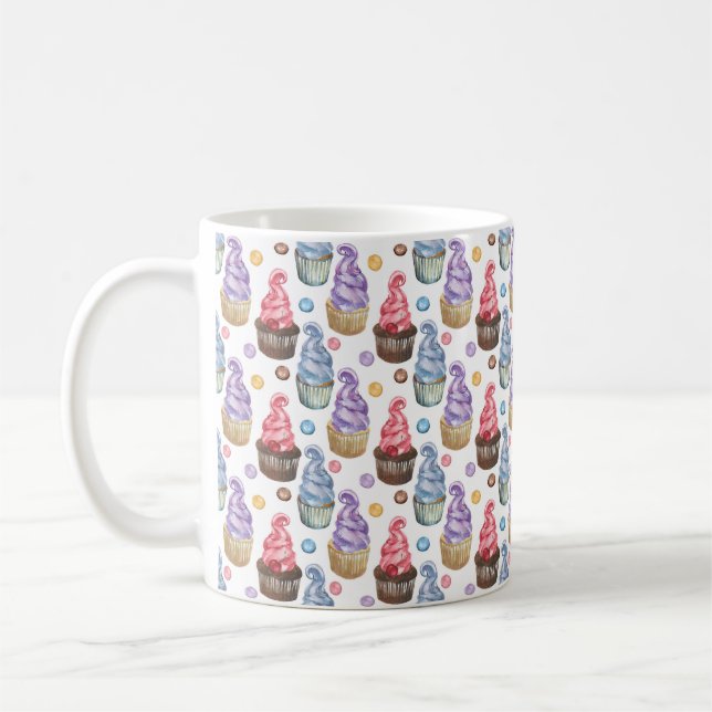 Aquarellkuchen farbig tasse (Links)