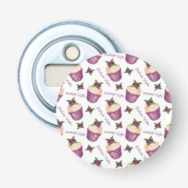 Aquarellkuchen Flaschenöffner (Vorderseite)