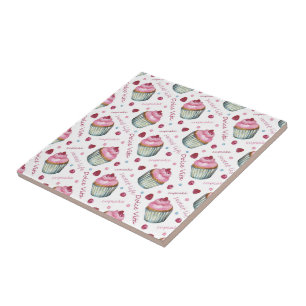 Aquarellkuchen Fliese