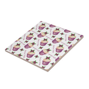Aquarellkuchen Fliese