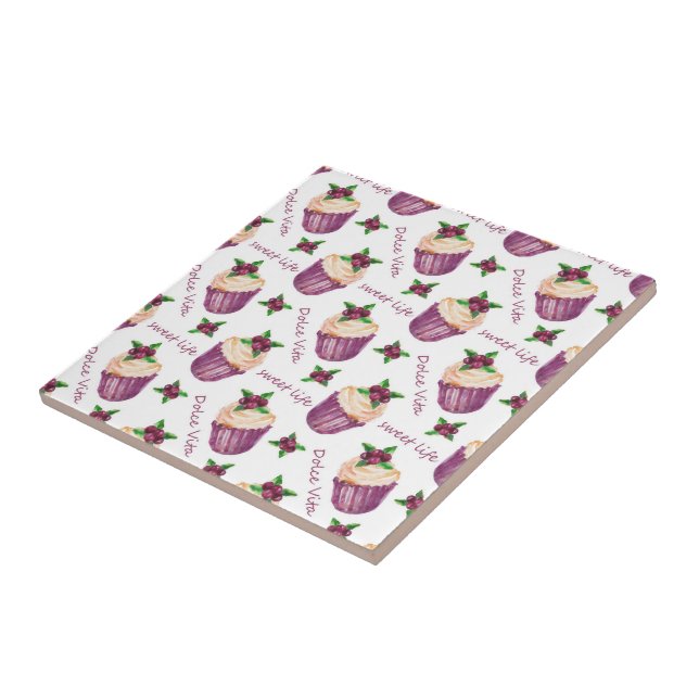 Aquarellkuchen Fliese (Seite)