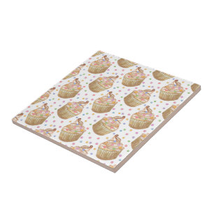Aquarellkuchen Fliese
