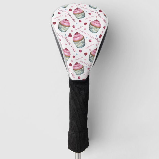 Aquarellkuchen Golf Headcover (Vorderseite)