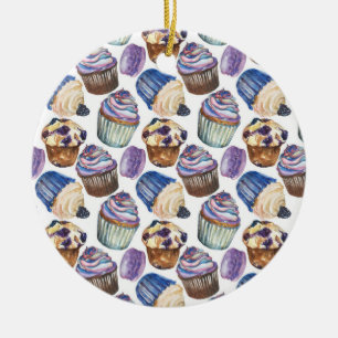 Aquarellkuchen Keramik Ornament