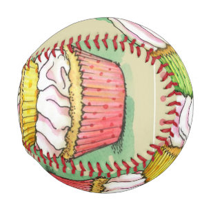 Aquarellkuchen. Küchenbild. Baseball