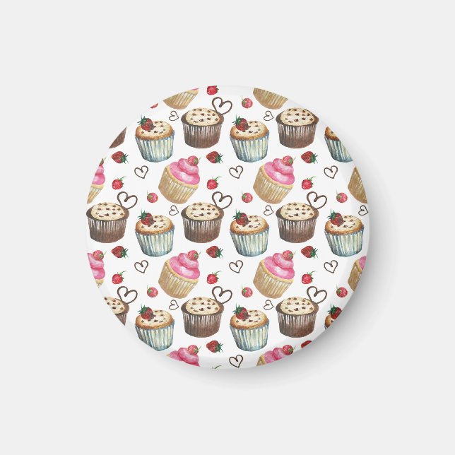 Aquarellkuchen Magnet (Vorne)