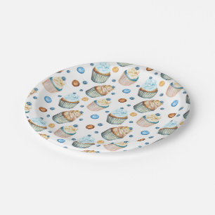 Aquarellkuchen Pappteller