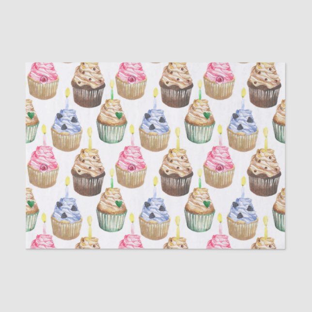 Aquarellkuchen Seidenpapier (Vorderseite)
