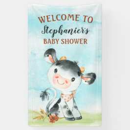Aquarellkuh Baby Dusche Farm Baby Dusche Banner