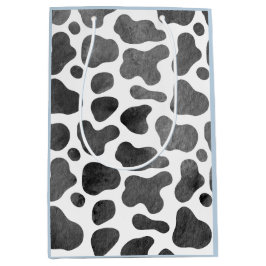 Aquarellkuh druckblau mittlere geschenktüte