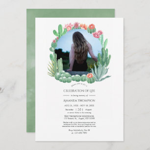 Aquarellkulturen Feiern zum Foto des Lebens Einladung