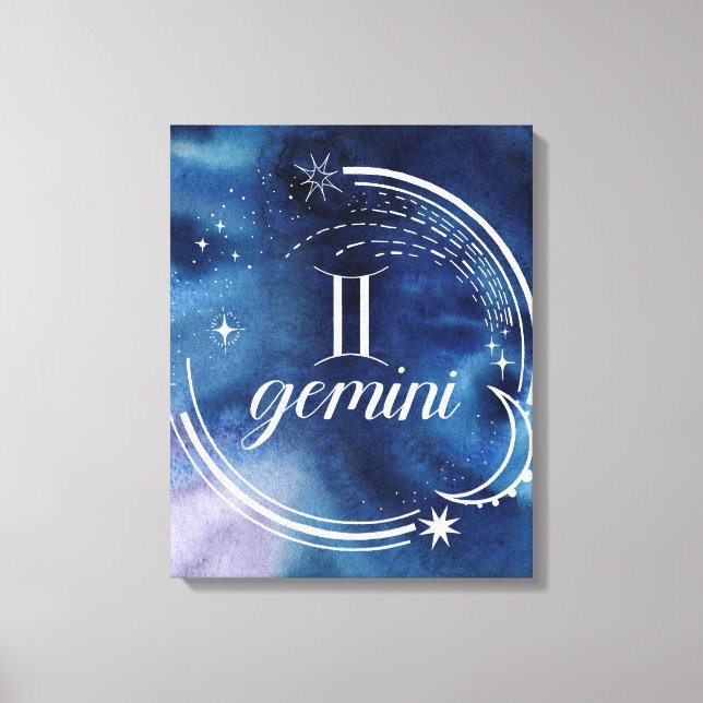 Aquarellkunde - Gemini Leinwanddruck (Vorderseite)