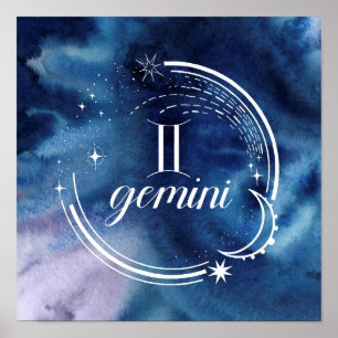 Aquarellkunde - Gemini Poster