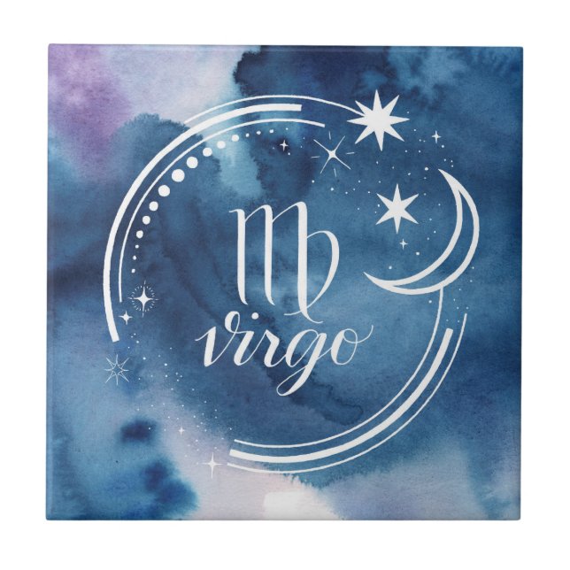 Aquarellkunde - Virgo Fliese (Vorderseite)