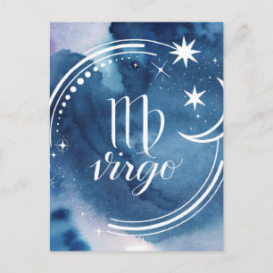 Aquarellkunde - Virgo Postkarte
