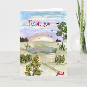 Aquarellkunst Danke Karte