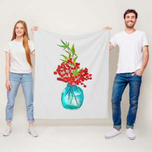 Aquarellkunst Fleecedecke