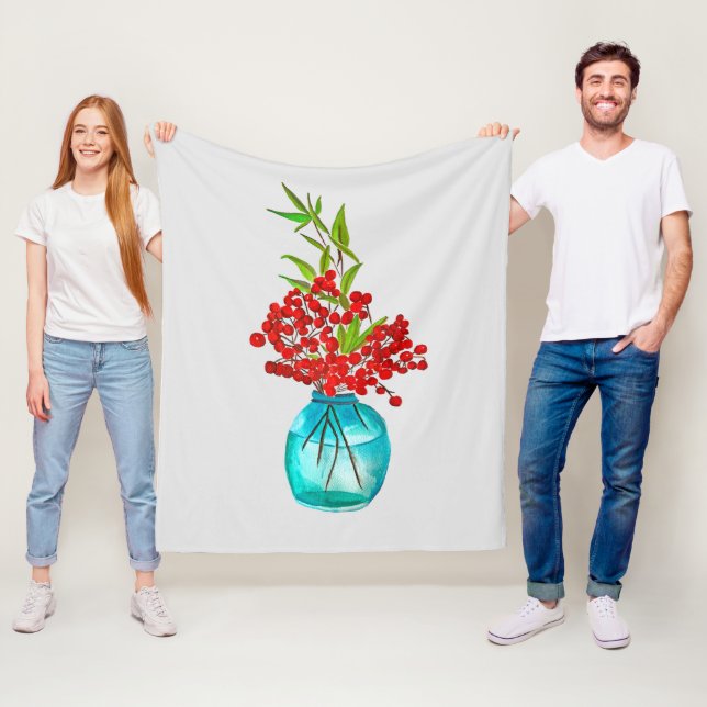 Aquarellkunst Fleecedecke (Beispiel)