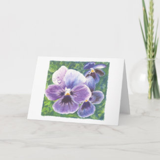 Aquarellkunst-Grußkarte der Königin violette Karte