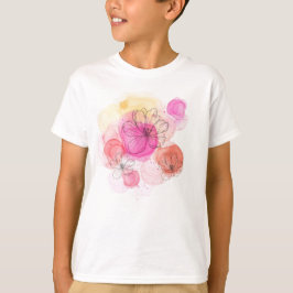Aquarellkunst mit Blume T-Shirt