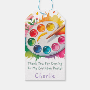 Aquarellkunst Palette Zeitalter Geburtstagspartei Geschenkanhänger