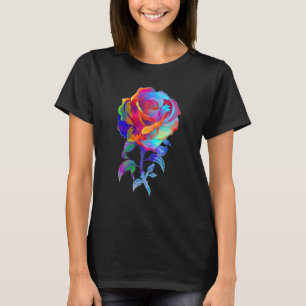 Aquarellkunst Rose - Garten Gärtner Botaniker Fl T-Shirt