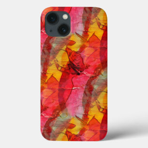 Aquarellkunst, rot gelb Case-Mate iPhone hülle