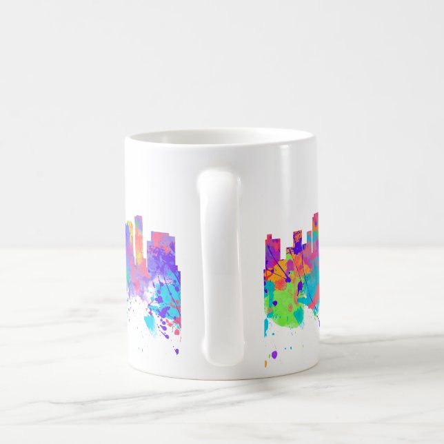 Aquarellkunstdruck der Skyline von Seattle USA Tasse (Henkel)