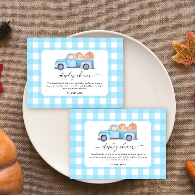 Aquarellkürbis - Blauer LKW - Dusche Begleitkarte (Von Creator hochgeladen)