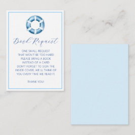 Aquarellküste Blue Nautical Baby Dusche Begleitkarte