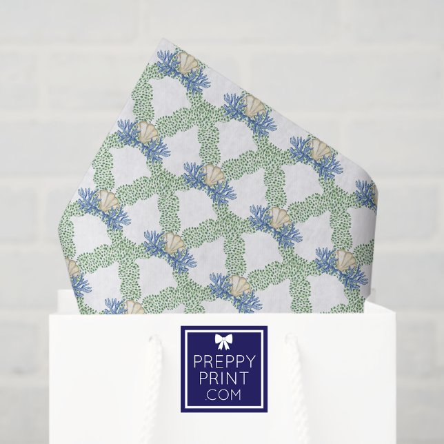 Aquarellküste Küste Weihnachtsgarten Seidenpapier (Von Creator hochgeladen)