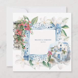 Aquarellland Griechenland Hochzeit von Napkins Einladung