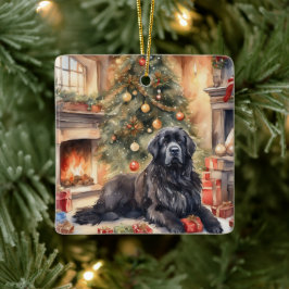 Aquarellland - Weihnachtslandschaft 3 Keramikornament