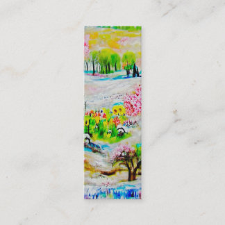 Aquarelllandschaft 2 Lesezeichen Mini Visitenkarte