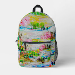 Aquarelllandschaft 2 Zubehörtasche Bedruckter Rucksack