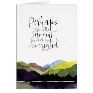 Aquarelllandschaft mit biblischer Schrift
