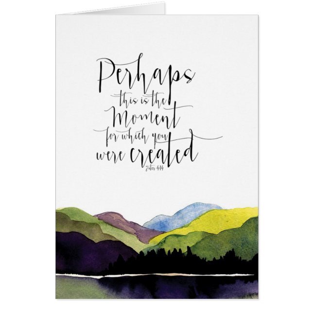 Aquarelllandschaft mit biblischer Schrift (Vorne)